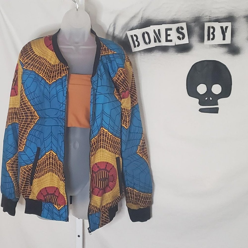 Unisex Print Zip Jacket (No Labels) Sz M/L